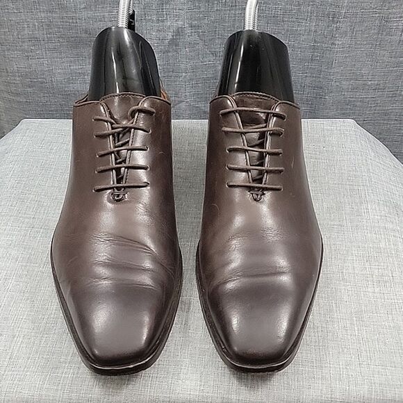 Massimo Matteo Mens Italian 5 Eye Dark Brown Lace-Up Oxford Shoe Sz 13 M main image 12
